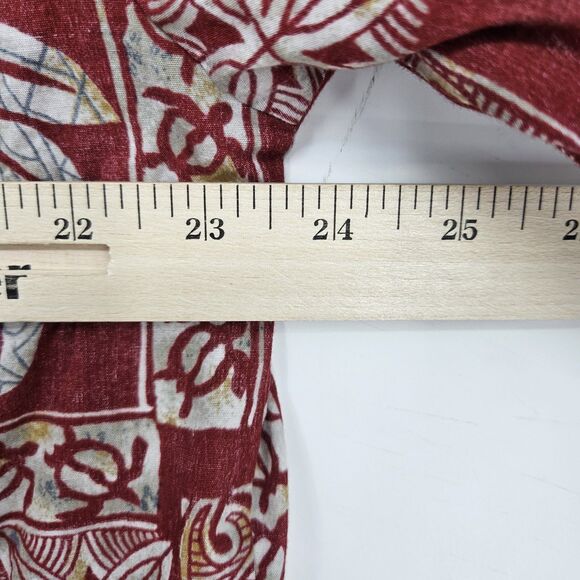 Blue Hawaii Shirt Mens XL Hawaiian Red Tiki Camp Button Up All Over Print - Picture 7 of 9